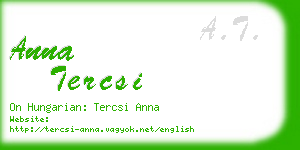 anna tercsi business card